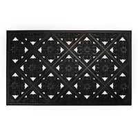 Floral Rubber Doormat
