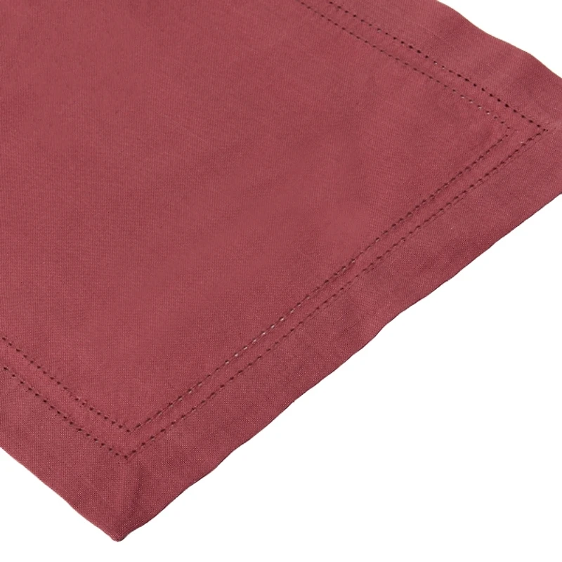 Mauve Hemstitch Cotton Table Runner