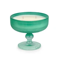 Teal Coupe Shaped 2-Wick Jar Candle