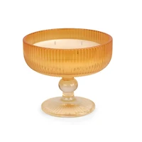 Yellow Coupe Shaped 2-Wick Jar Candle