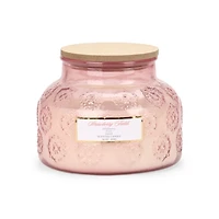 Strawberry Fields Etched Glass 2-Wick Jar Candle