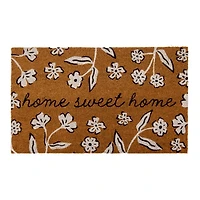 Home Sweet Home Floral Coir Doormat