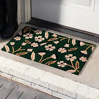 Green Floral Motif Doormat