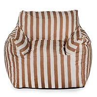 Taupe Striped Comfy Foam Outdoor Lounge Chair