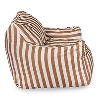 Taupe Striped Comfy Foam Outdoor Lounge Chair