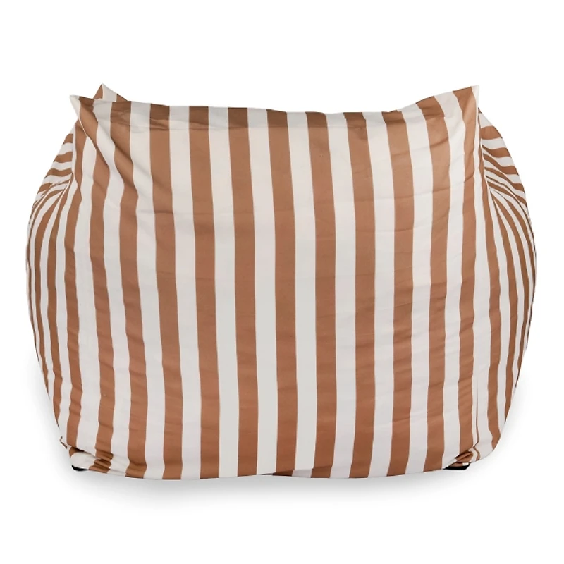 Taupe Striped Comfy Foam Outdoor Lounge Chair