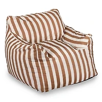 Taupe Striped Comfy Foam Outdoor Lounge Chair