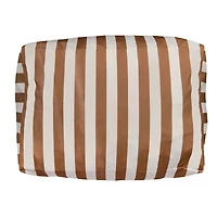 Taupe Striped Comfy Foam Outdoor Ottoman