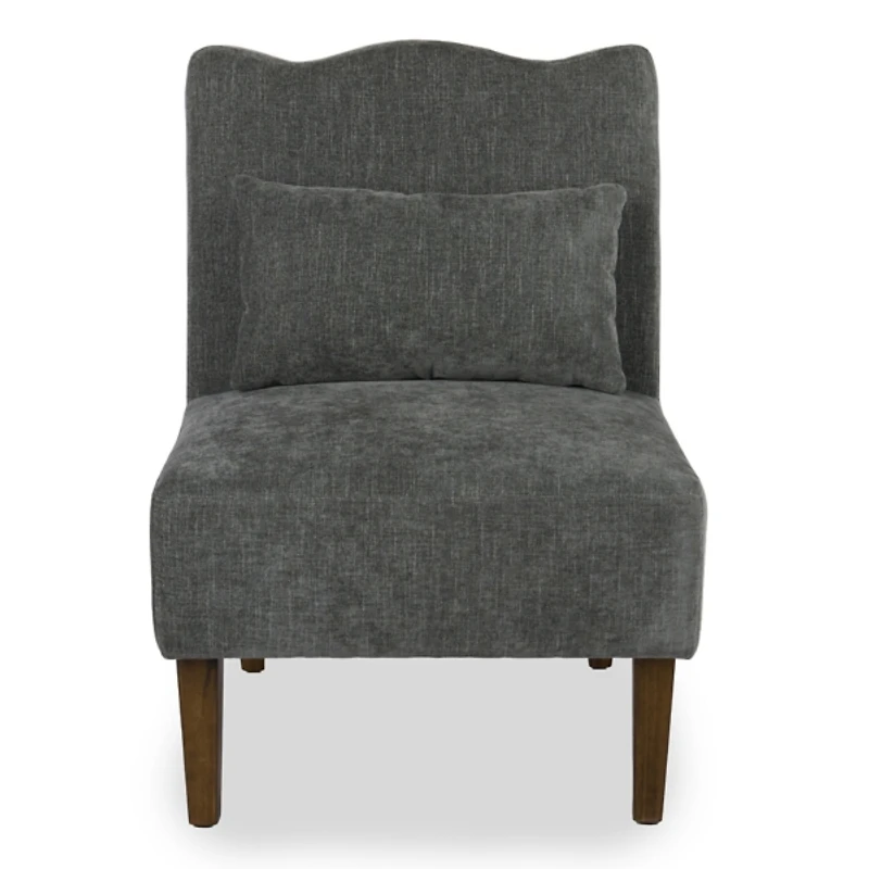 Charcoal Margaret Scallop Accent Chair