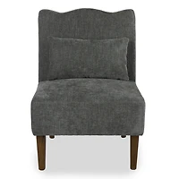 Charcoal Margaret Scallop Accent Chair
