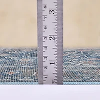 Blue Alaska Floral Washable Area Rug