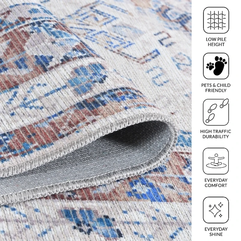 Alaska Medallion Washable Area Rug