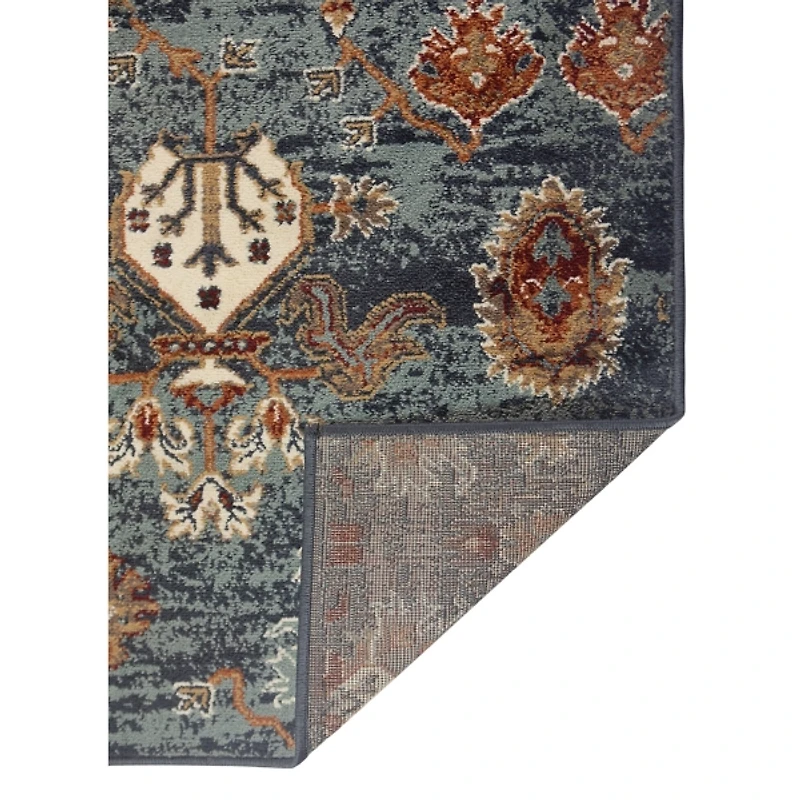 Teal Allure Classic Floral Area Rug