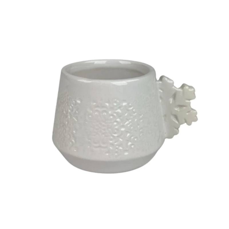 Snowflake Handle Espresso Cups, Set of 6