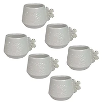 Snowflake Handle Espresso Cups, Set of 6
