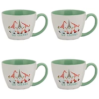 Christmas Gnomies Mugs, Set of 4
