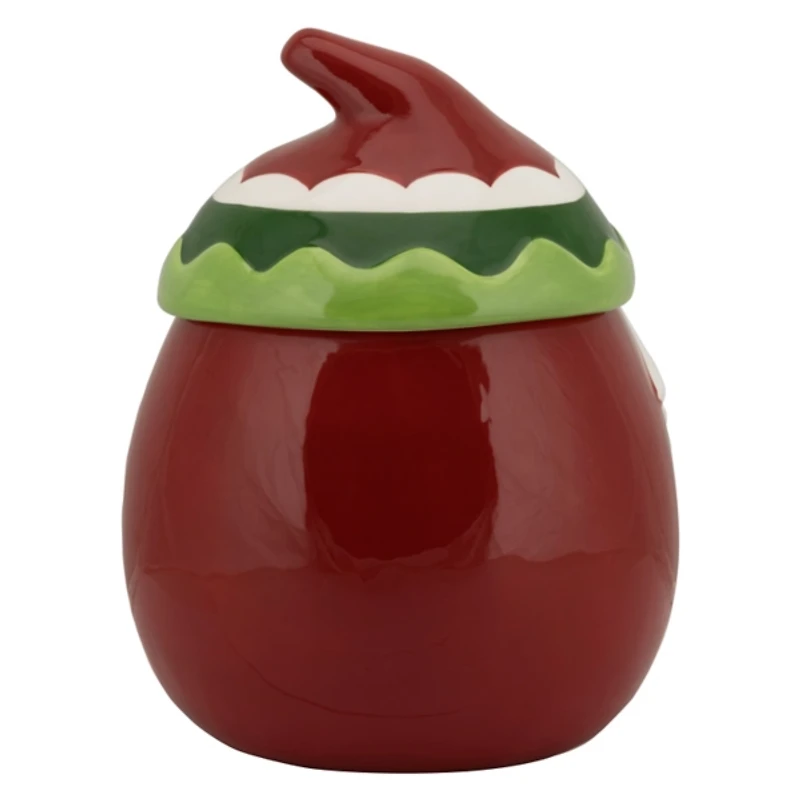 Red Christmas Gnome Canister