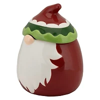 Red Christmas Gnome Canister