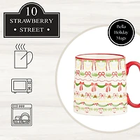Bella Garland Christmas Mugs, Set of 4