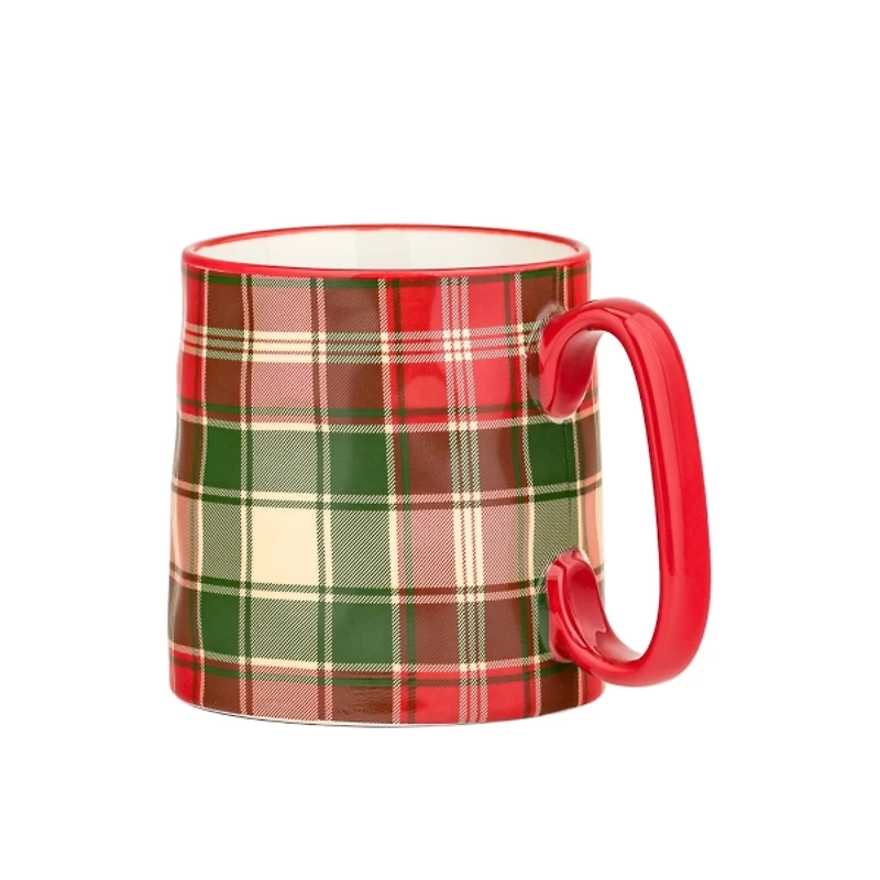 Bella Tartan Christmas Mugs, Set of 4