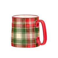 Bella Tartan Christmas Mugs, Set of 4