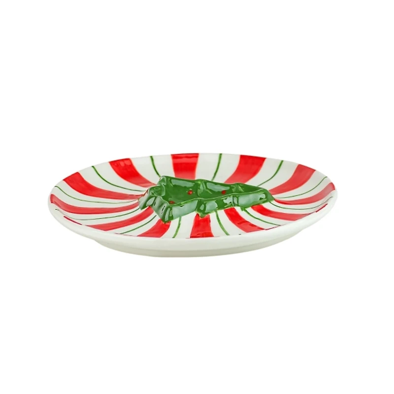 Peppermint Tree Chip & Dip Plate