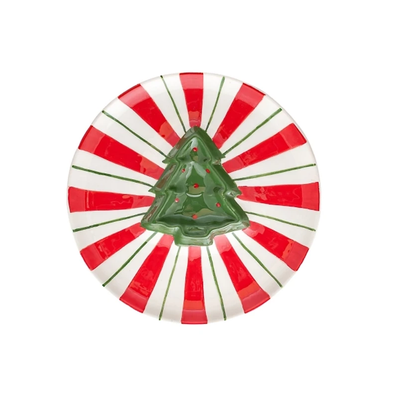 Peppermint Tree Chip & Dip Plate