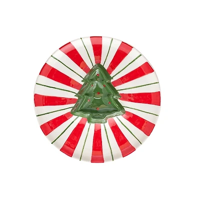 Peppermint Tree Chip & Dip Plate