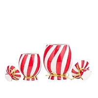 Peppermint Candy Canisters, Set of 2