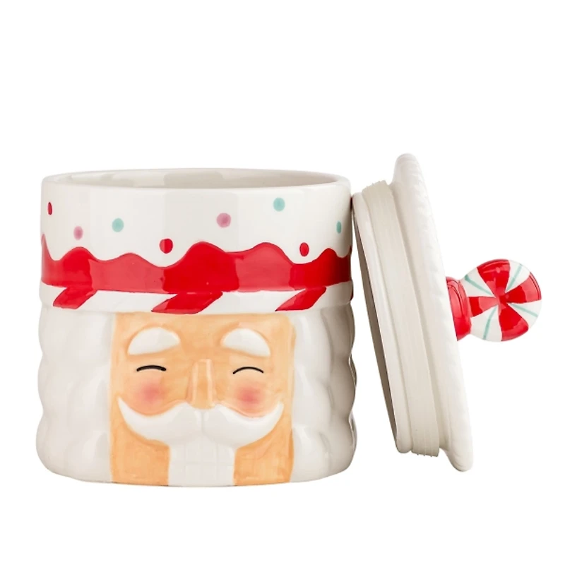 Nutcracker Face Christmas Canisters, Set of 2