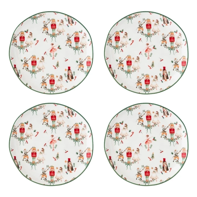Bella Nutcracker Appetizer Plates, Set of 4
