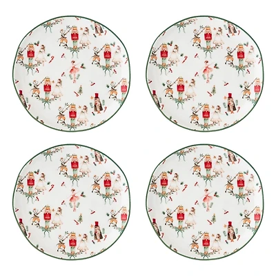 Bella Nutcracker Appetizer Plates, Set of 4