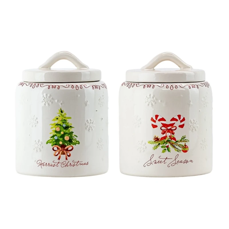 Sweet Christmas Canisters, Set of 2