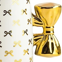 Gold Bow Handle Mugs, Set of 4