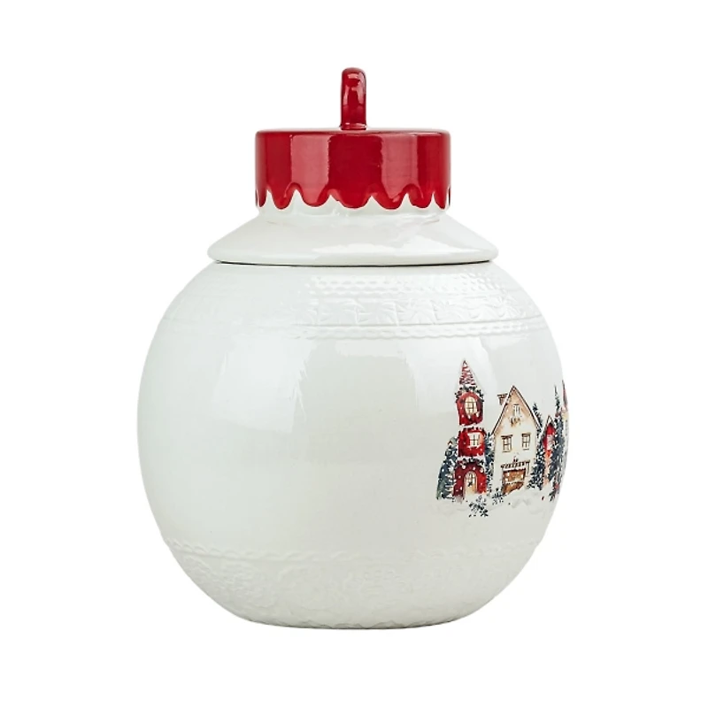 Christmas Ornament Winter Village Canister