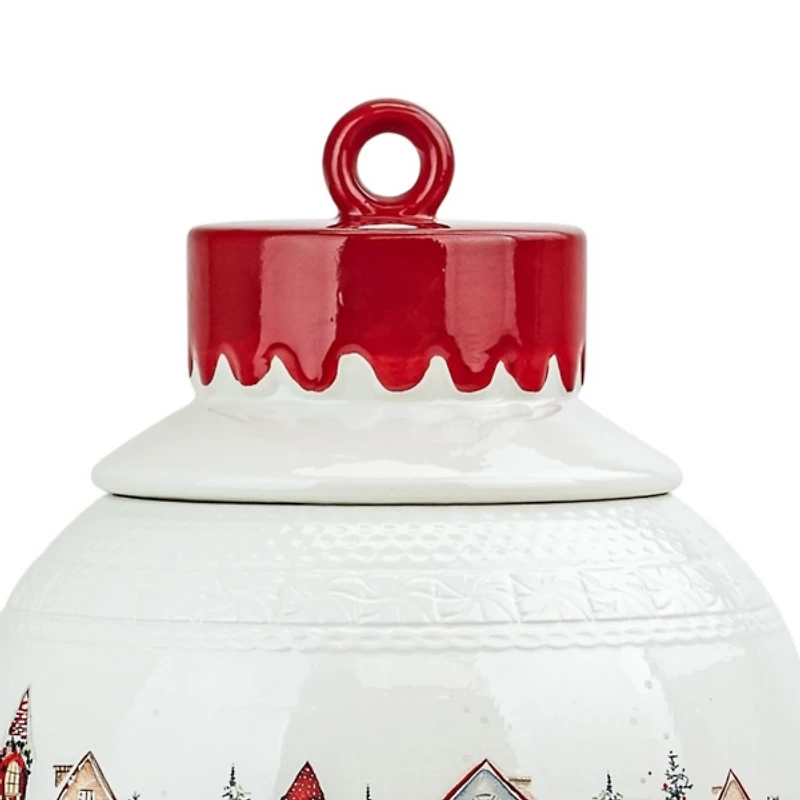 Christmas Ornament Winter Village Canister