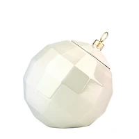 White Disco Ball Christmas Cookie Jar