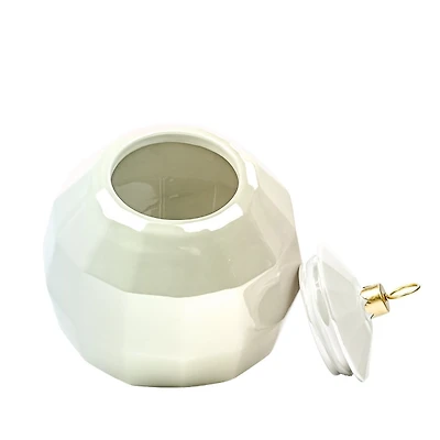 White Disco Ball Christmas Cookie Jar