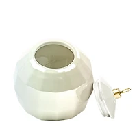 White Disco Ball Christmas Cookie Jar