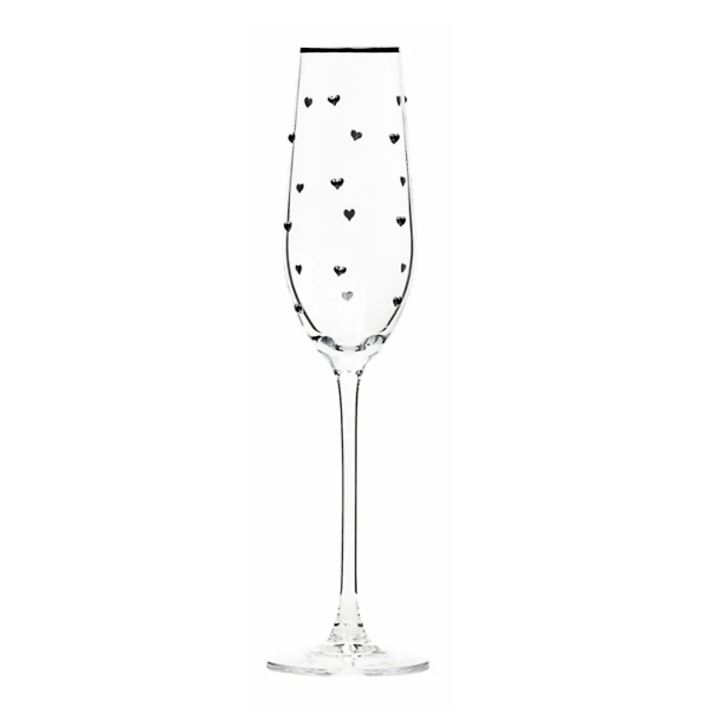 Charming Heart Champagne Flutes, Set of 4