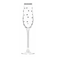 Charming Heart Champagne Flutes, Set of 4
