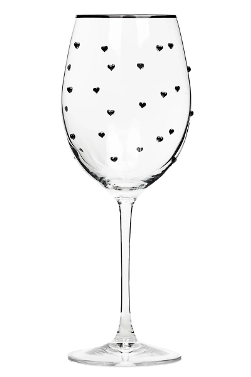 Charming Heart Wine Glasses, Set of 4