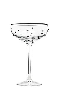 Charming Heart Coupe Glasses, Set of 4