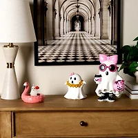 Ghost Flamingo Summerween Jar Candle