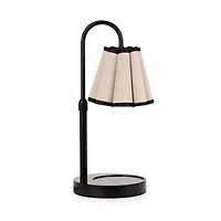 Scalloped Black Metal Candle Warmer Lamp