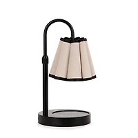 Scalloped Black Metal Candle Warmer Lamp
