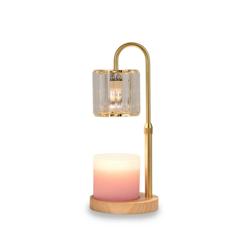 Clear Glass Panel Candle Warmer Lamp
