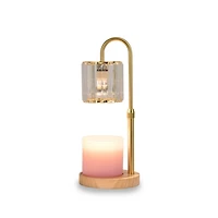 Clear Glass Panel Candle Warmer Lamp