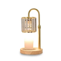 Clear Glass Panel Candle Warmer Lamp
