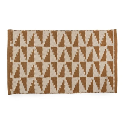 Neutral Geometric Pattern Scatter Rug